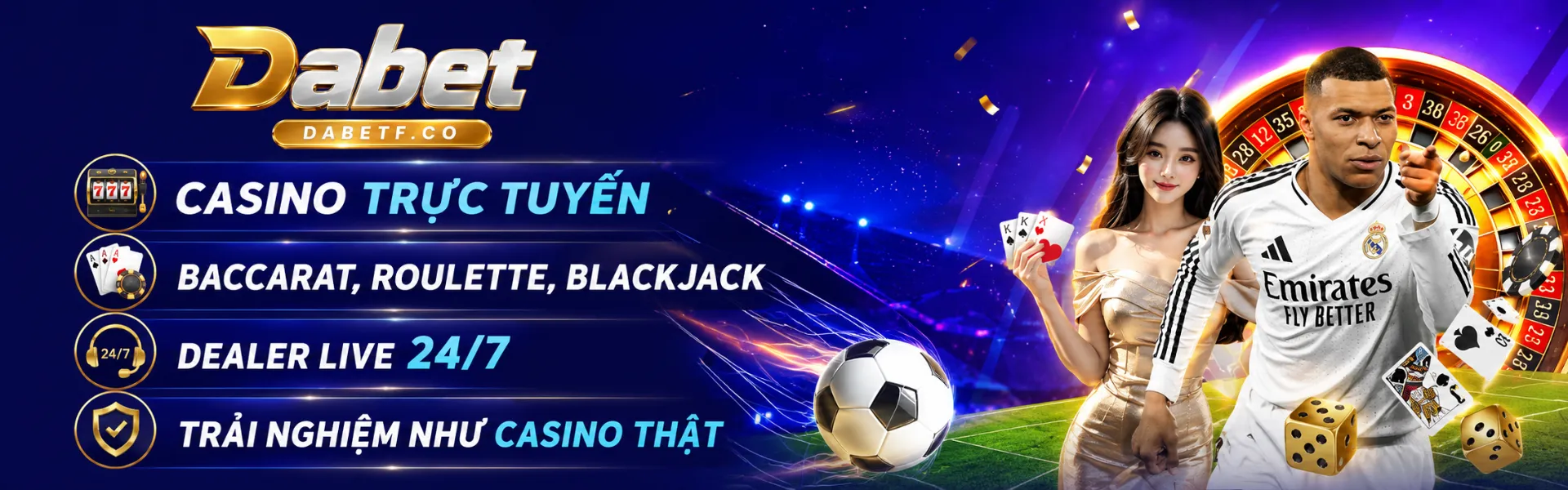 CASINO TRỰC TUYẾN BACCARAT, ROULETTE, BLACKJACK DEALER LIVE 24/7